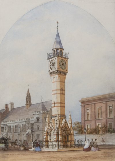 Architectural elevation: Memorial Clock Tower, c.1860 by Unbekannt Unbekannt